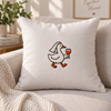 Silly Goose Bride Holding Wine, Wedding Gift - Embroidered Pillow