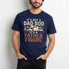 navy unisex t-shirt with funny dad bod father figure graphic and bold text, perfect Father's Day gift tee