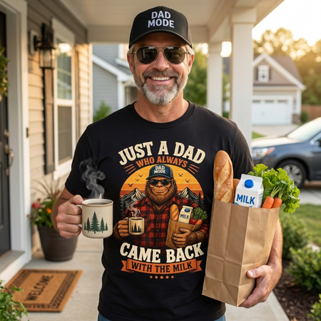 Funny Dad Came Back With the Milk Shirt, Bigfoot Tee