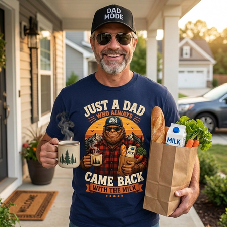 Funny Dad Came Back With the Milk Shirt, Bigfoot Tee