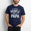 navy unisex t-shirt with bold white distressed text reading Awesome Like My Daughter, funny dad shirt from daughter