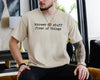 Dark grey unisex t-shirt printed with 'knower of stuff fixer of things' — funny dad shirt for handy men
