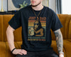 Black unisex tee with a sunglasses-wearing Bigfoot holding a milk carton, funny dad who came back with the milk shirt 