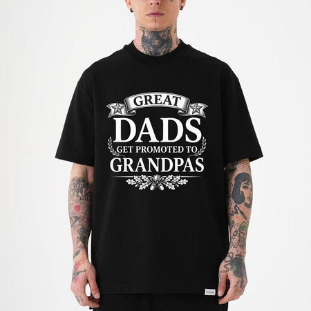 Funny Grandpa Shirt for Dads, Great Dads Get Promoted to Grandpas Tee