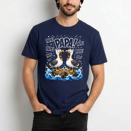 Funny Seagull Dad Shirt, Papa Bird Tee, Father's Day Gift