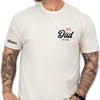 Dark heather t-shirt with Girl Dad Est. 2026 chest print and daughters' names on sleeve, gift for father on Father's Day
