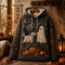 Halloween Dog Mom Quilted Hoodie, Ghost Boop Pumpkin Design