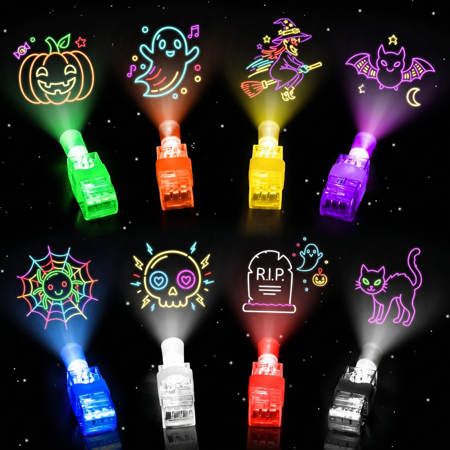 Halloween Finger Lights for Kids, Glow Party Favor Bulk Set