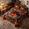 Halloween Pumpkin Quilted Bedding Set, Jack-o-Lantern Glow Quilt