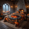 Halloween Pumpkin Quilted Bedding Set, Jack-o-Lantern Glow Quilt