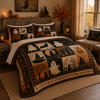 Halloween Quilt Bedding Set, Patchwork Ghost Pumpkin Witch Design