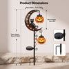 Halloween Solar Garden Stake Light, Black Cat Moon Pumpkin Lantern
