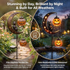 Halloween Solar Garden Stake Light, Black Cat Moon Pumpkin Lantern