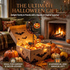 Halloween Solar Garden Stake Light, Black Cat Moon Pumpkin Lantern
