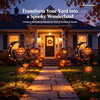 Halloween Solar Garden Stake Light, Black Cat Moon Pumpkin Lantern