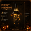 Halloween Witch Hat Hanging Lamp, Star Tassel LED Pendant Light
