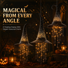 Halloween Witch Hat Hanging Lamp, Star Tassel LED Pendant Light