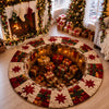 Christmas Round Rug Santa 3D Illusion, Festive Holiday Floor Decor