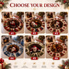 Christmas Round Rug Santa 3D Illusion, Festive Holiday Floor Decor