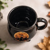 Personalized Halloween Cauldron Mug, Custom Name Black Cat Gift