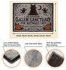 Personalized Halloween Doormat, Custom Name Salem Cat Sanctuary