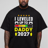 Leveled Up to Daddy 2027 Shirt, New Dad Gamer Tee Gift