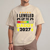 Leveled Up to Daddy 2027 Shirt, New Dad Gamer Tee Gift