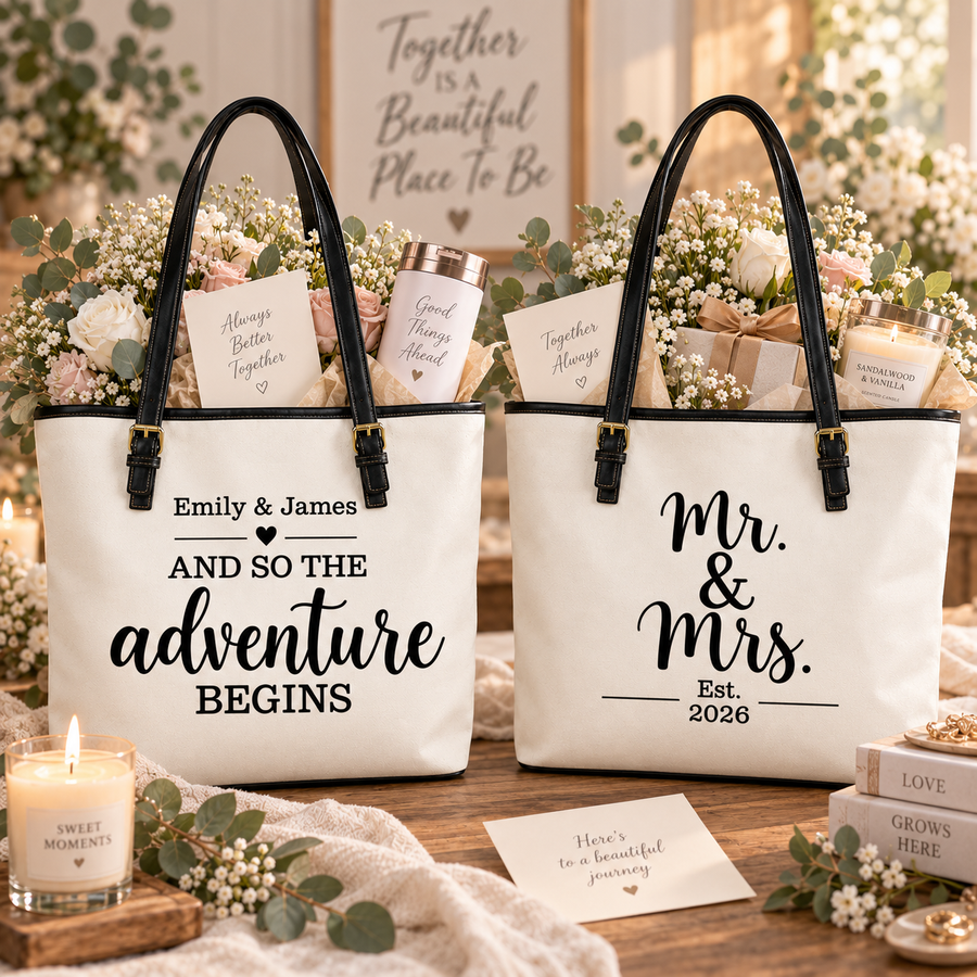 Personalized Bachelorette Tote Bag, Custom Name Bride Gift