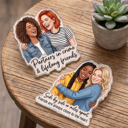 Personalized Best Friend Acrylic Magnet, Custom Photo Gift
