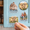 Personalized best friend acrylic magnet featuring a custom semi-realistic photo portrait with friendship quote and custom name
