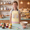 Personalized Birth Flower Apron, Custom Name, Vintage Stripe