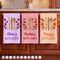 Personalized Birth Flower Kitchen Towel, Custom Name, Vintage Floral