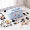 Personalized Birth Flower Makeup Bag with Custom Name, Gift for Her