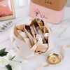 Personalized Birth Flower Makeup Bag with Custom Name, Gift for Her