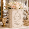 Personalized Ceramic Book Vase, Custom Names Wedding Gift