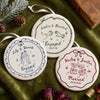 Personalized Engagement Ornament, Custom Name Couple Gift, Christmas Tree