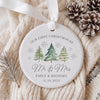 Personalized Newlywed Christmas Ornament, Custom Name Married Gift