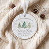 Personalized Newlywed Christmas Ornament, Custom Name Married Gift