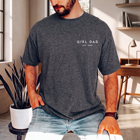 Personalized Girl Dad Shirt, Custom EST Year Tee, Father's Day Gift