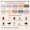 Personalized Halloween Trick or Treat Basket, Custom Name Candy Bucket for Kids
