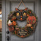 Personalized Halloween Wreath Sign, Custom Name Black Cat Door Hanger