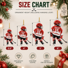 Personalized Hockey Player Christmas Ornament, Custom Name & Number Gift