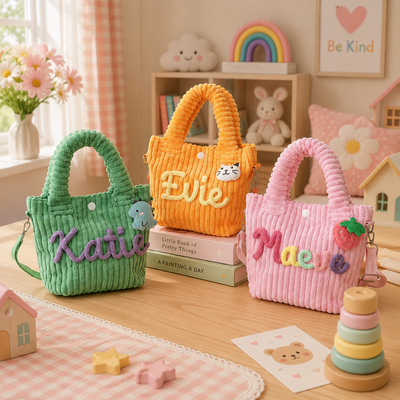 Personalized Kids Crossbody Bag with Name, Cute Toddler Purse Gift