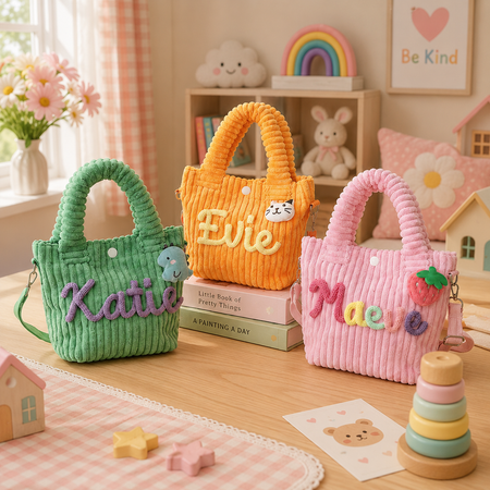 Personalized Kids Crossbody Bag with Name, Cute Toddler Purse Gift