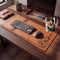 Personalized Leather Desk Mat From Photo, Custom Line Art Dad Gift
