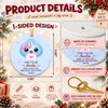Personalized Squishy Christmas Ornament, Custom Kid Name Dumpling Decor