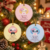 Personalized Squishy Christmas Ornament, Custom Kid Name Dumpling Decor