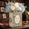 Personalized Ceramic Book Vase, Custom Names Wedding Gift