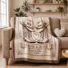 Personalized Western Cowboy Couple Blanket, Custom Names Tassel Throw