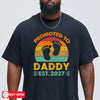 Promoted to Daddy 2027 T-Shirt, Retro New Dad Gift Tee